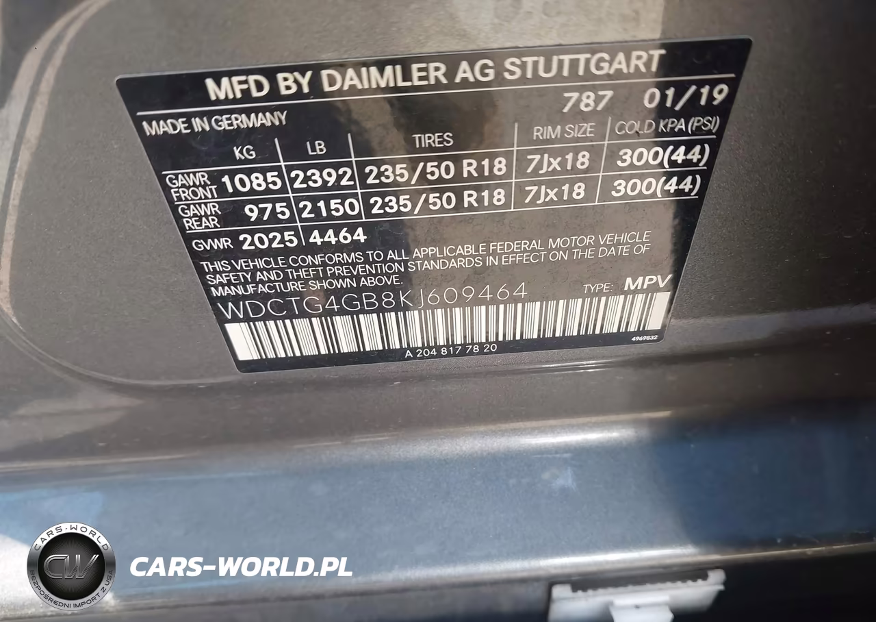 2019 Mercedes-Benz Gla 250 4Matic VIN:WDCTG4GB8KJ609464 - 9