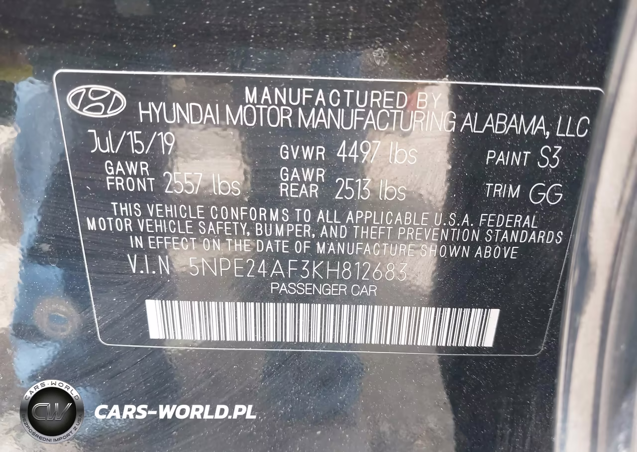 2019 Hyundai Sonata Se VIN:5NPE24AF3KH812683 - 9
