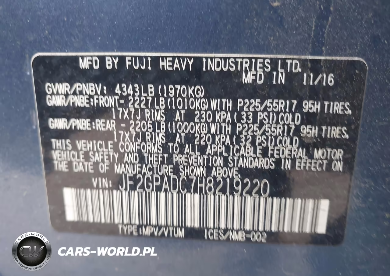 2017 Subaru Crosstrek 2.0I Premium VIN:JF2GPADC7H8219220 - 9