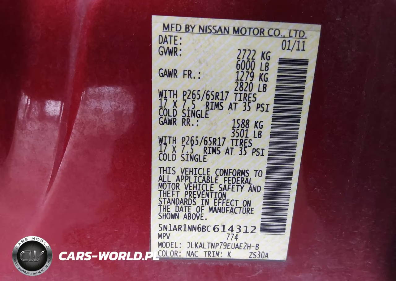 2011 Nissan Pathfinder Silver VIN:5N1AR1NN6BC614312 - 9
