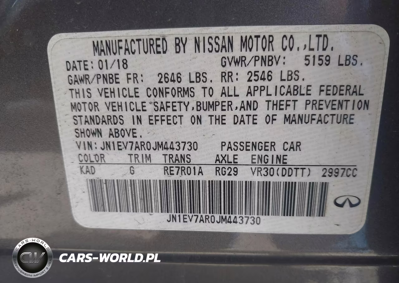 2018 Infiniti Q50 3.0T Luxe VIN:JN1EV7AR0JM443730 - 9