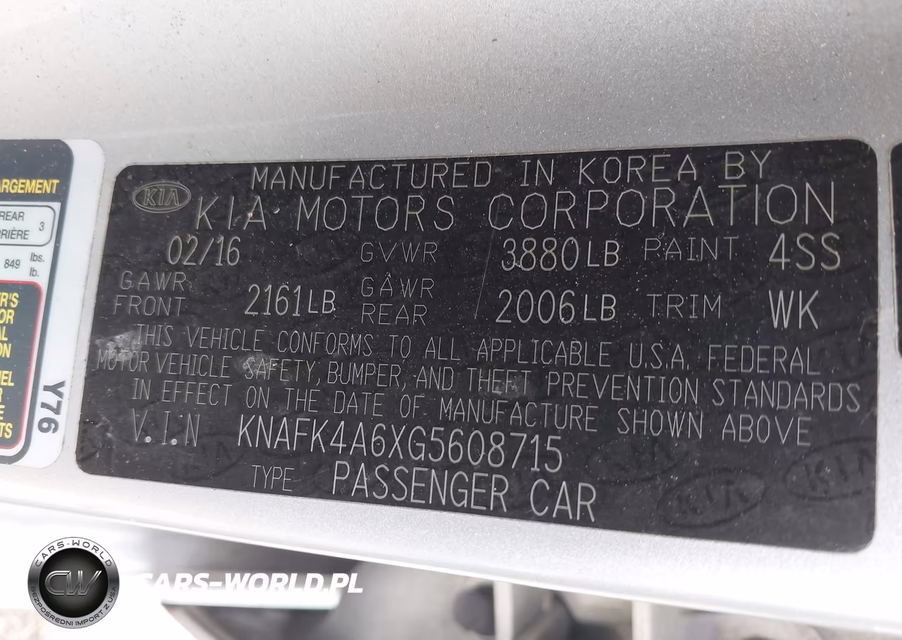 2016 Kia Forte Lx VIN:KNAFK4A6XG5608715 - 9