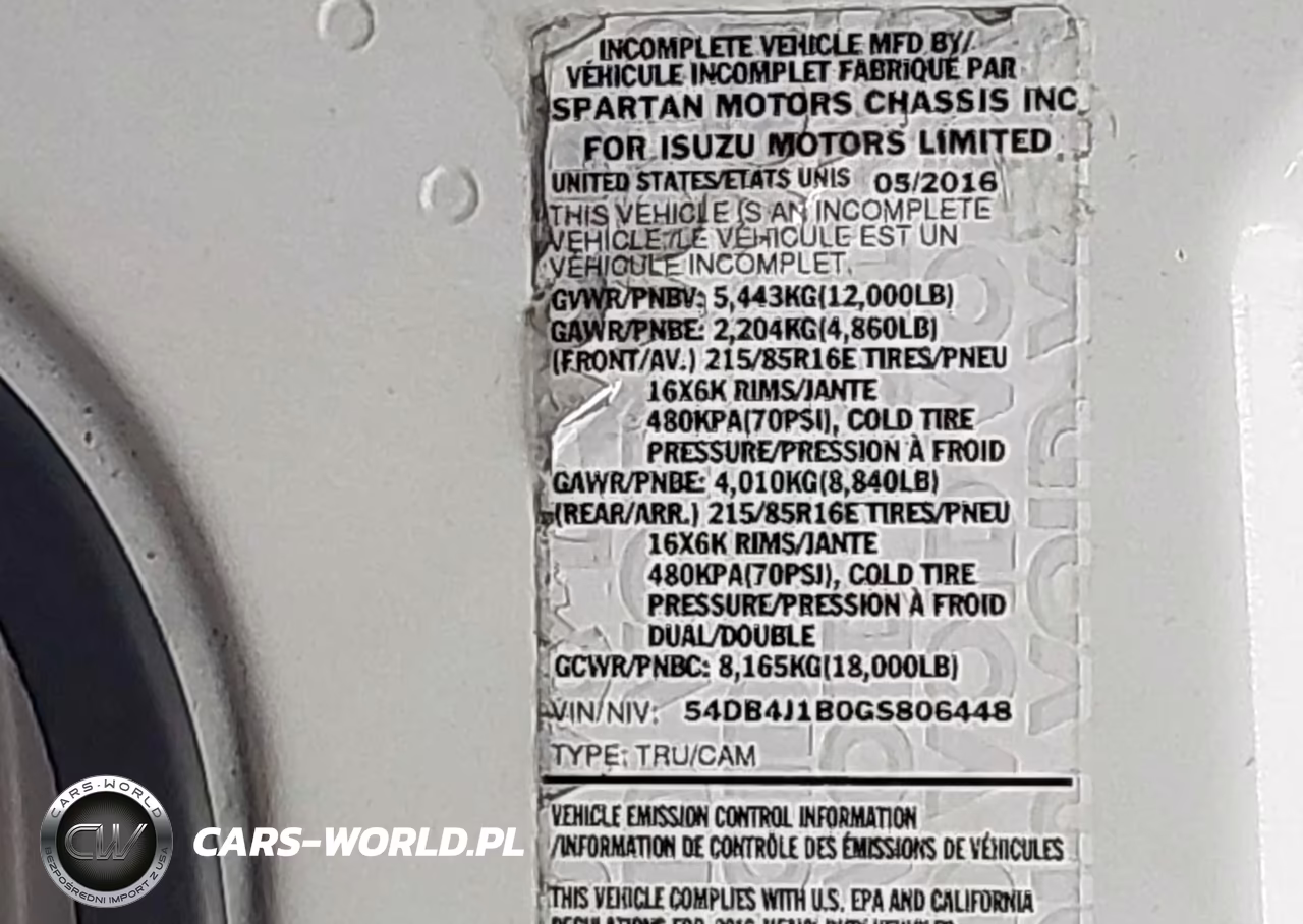 2016 Isuzu Npr Gas Crew VIN:54DB4J1B0GS806448 - 8