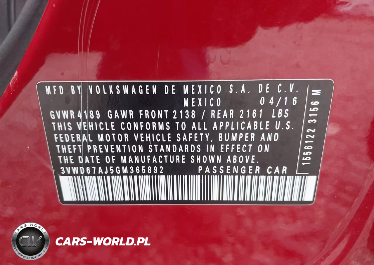 2016 Volkswagen Jetta 1.4T Se VIN:3VWD67AJ5GM365892 - 9