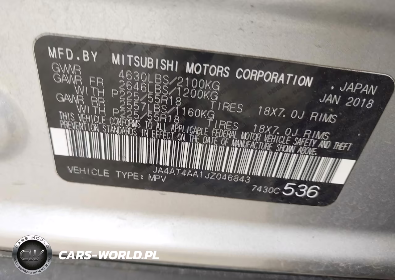 2018 Mitsubishi Eclipse Cross Le VIN:JA4AT4AA1JZ046843 - 9