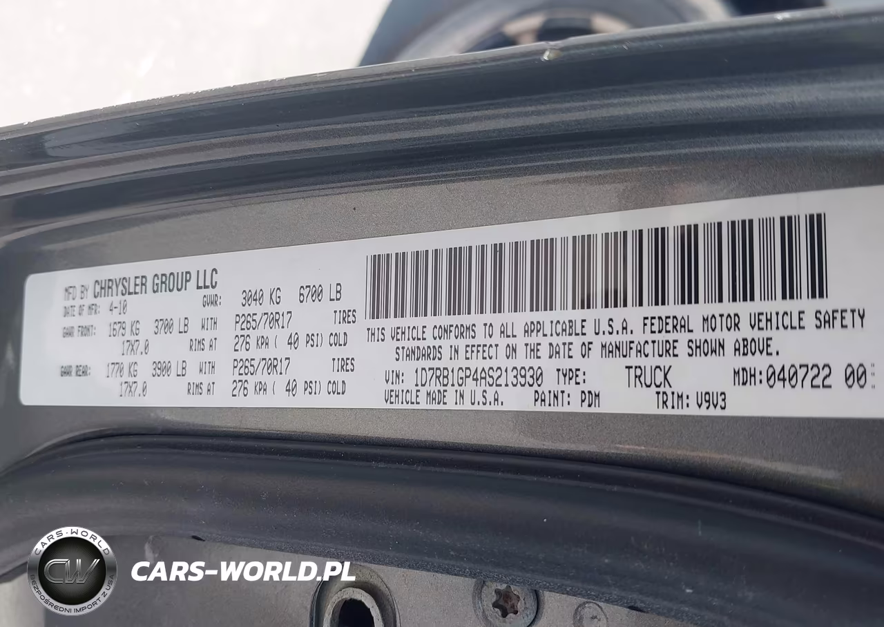 2010 Dodge Ram 1500 St VIN:1D7RB1GP4AS213930 - 9
