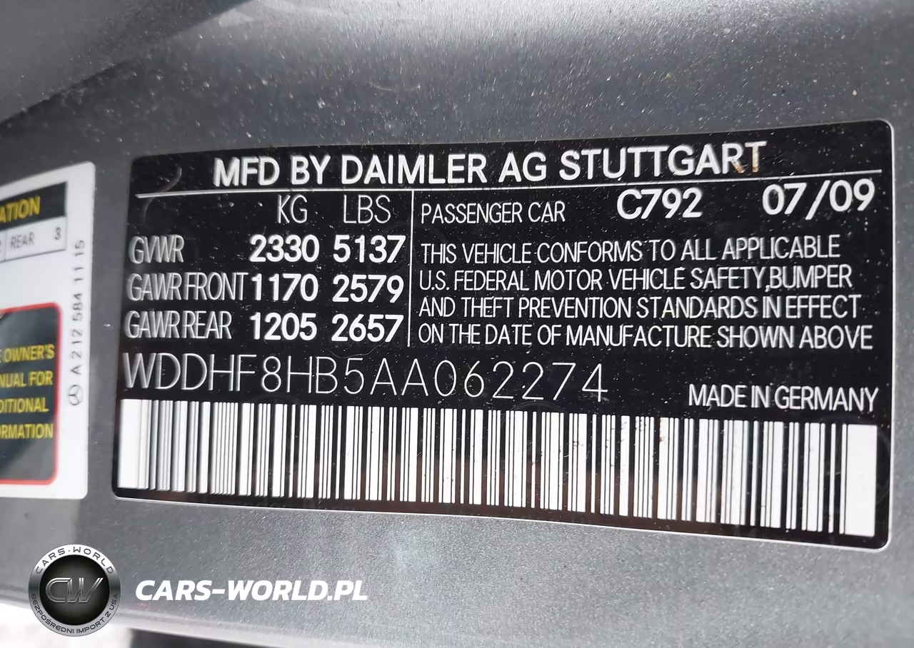 2010 Mercedes-Benz E 350 4Matic VIN:WDDHF8HB5AA062274 - 9