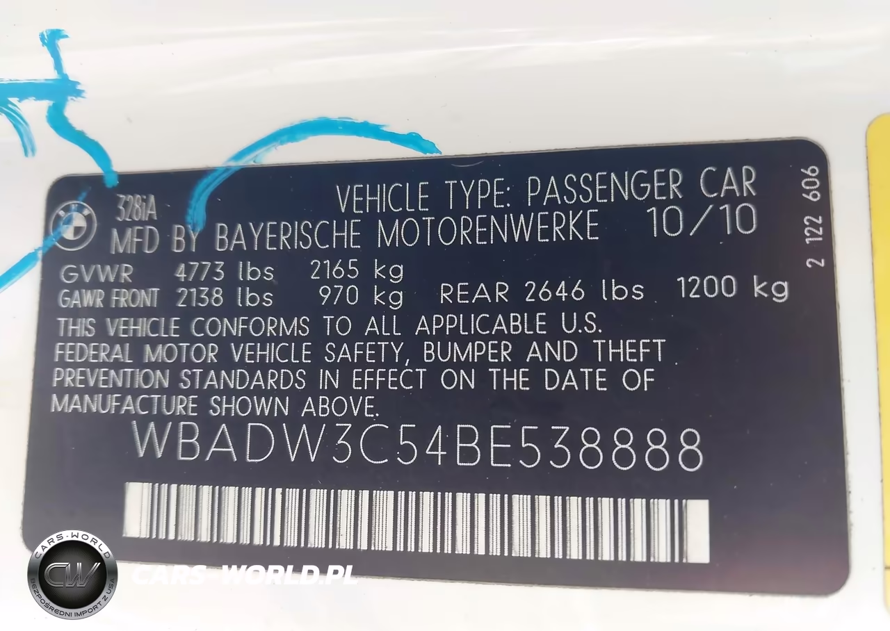 2011 BMW 328I VIN:WBADW3C54BE538888 - 9