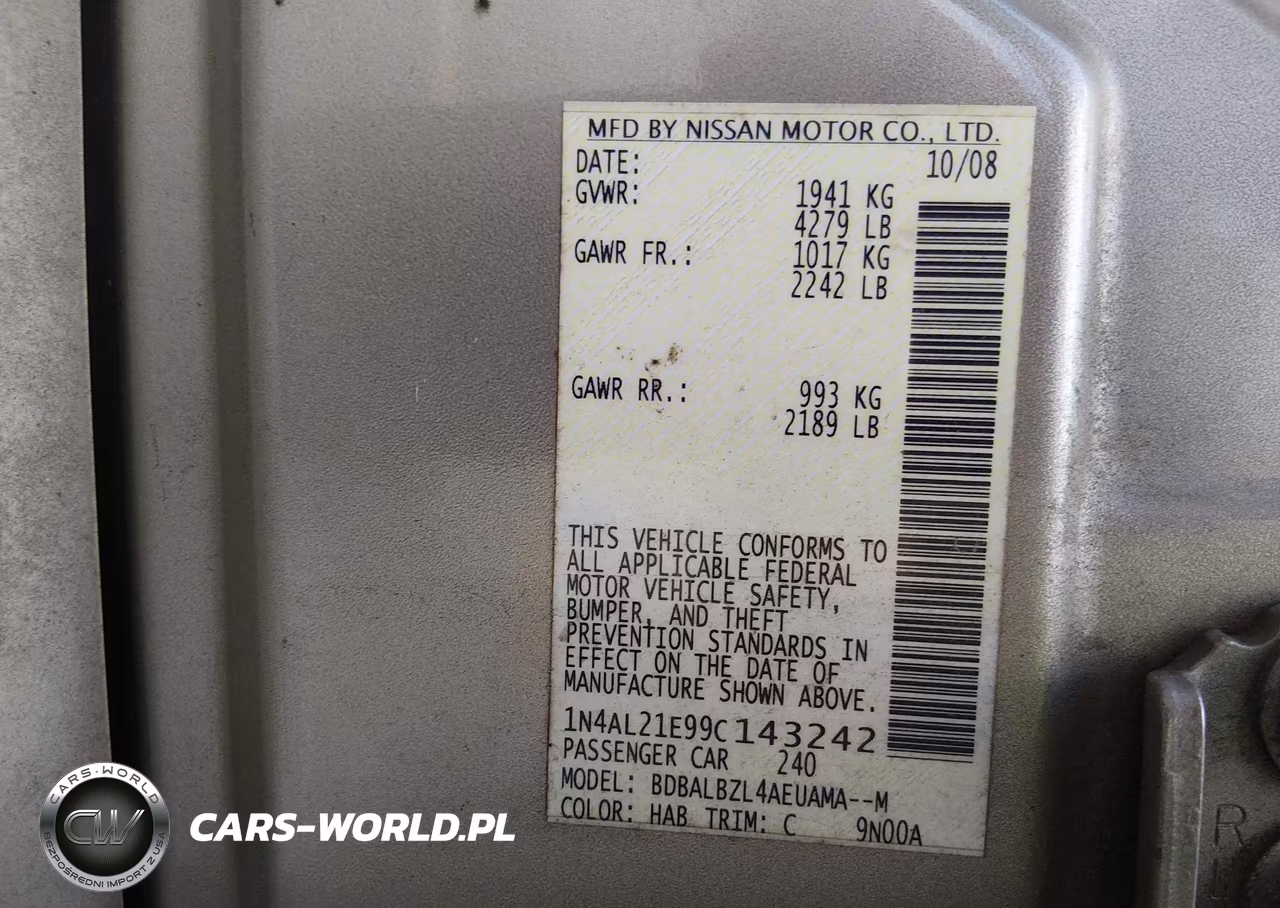 2009 Nissan Altima 2.5 S VIN:1N4AL21E99C143242 - 9
