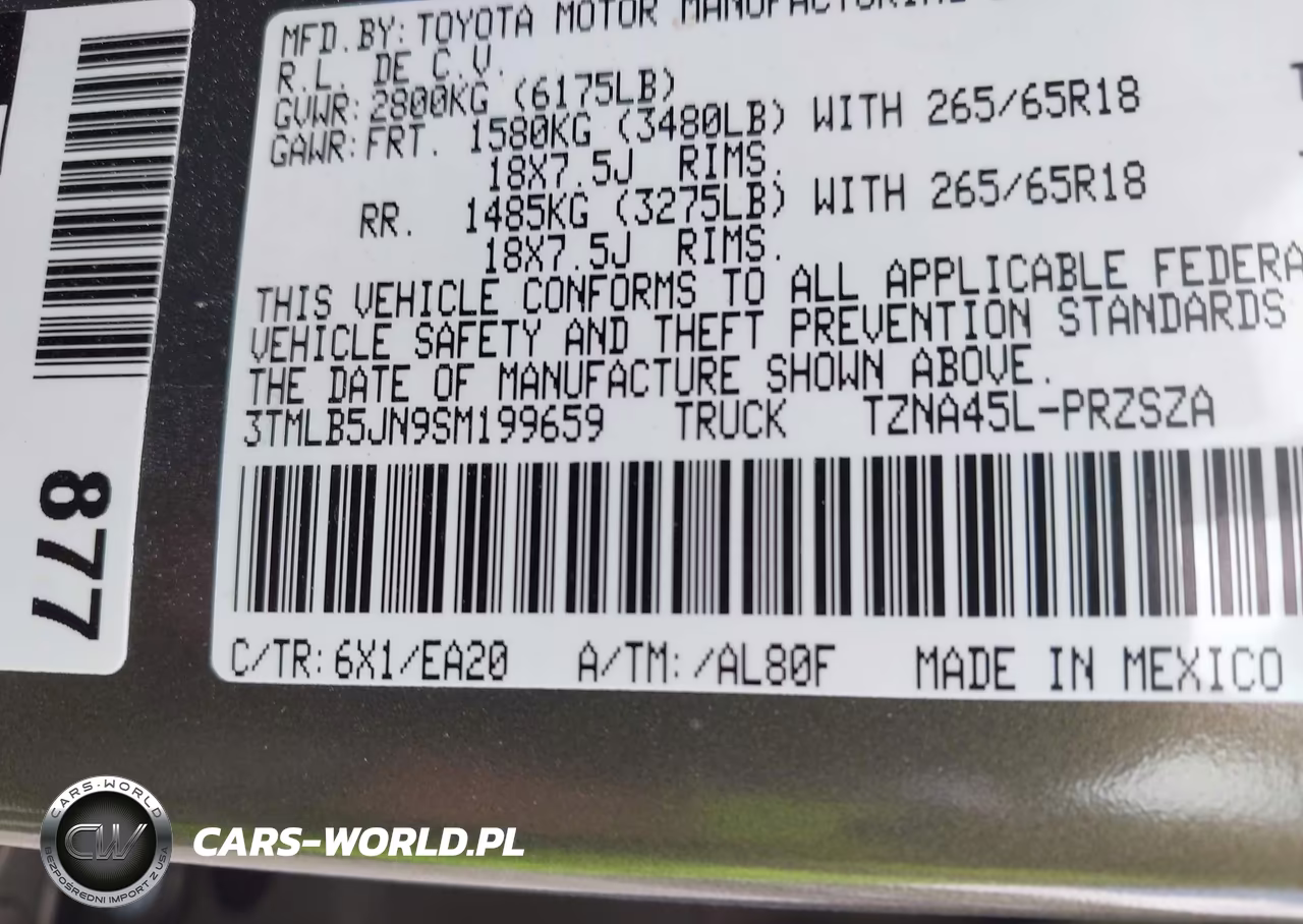 2025 Toyota Tacoma Trd Sport VIN:3TMLB5JN9SM199659 - 9