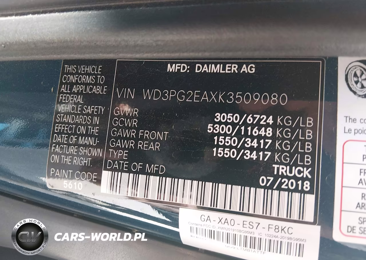 2019 Mercedes-Benz Metris VIN:WD3PG2EAXK3509080 - 9