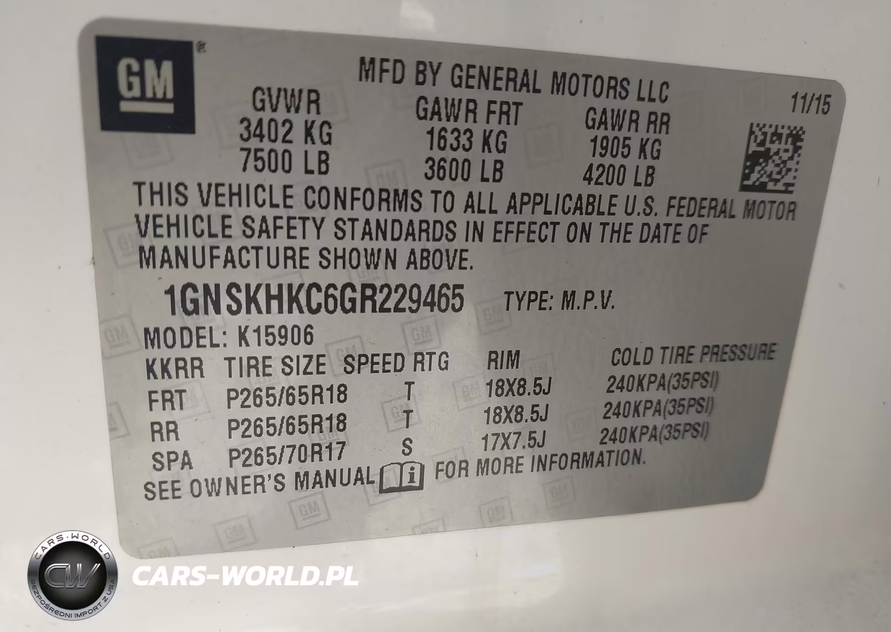 2016 Chevrolet Suburban Lt VIN:1GNSKHKC6GR229465 - 9