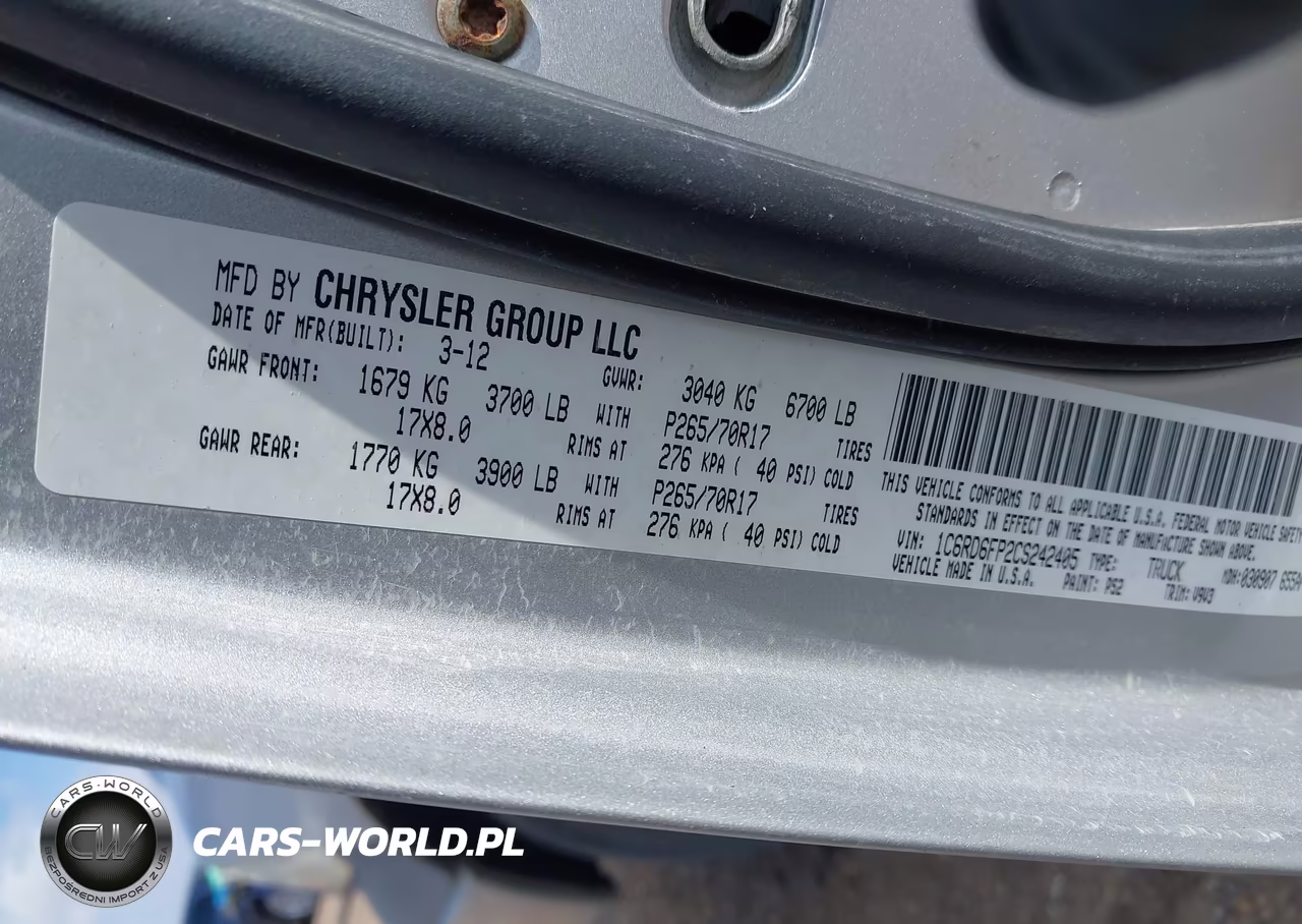 2012 Ram 1500 Tradesman VIN:1C6RD6FP2CS242405 - 9