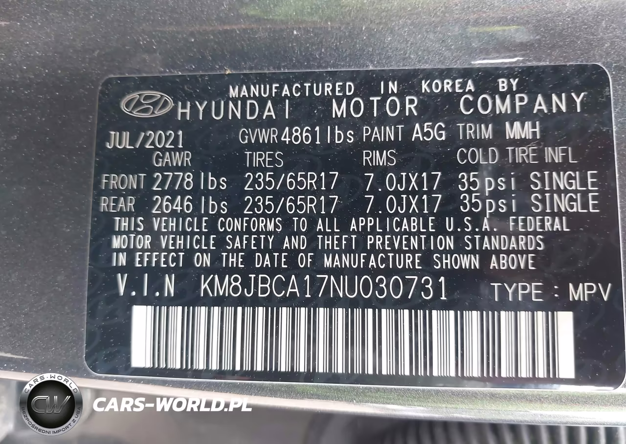 2022 Hyundai Tucson Hybrid Blue VIN:KM8JBCA17NU030731 - 9
