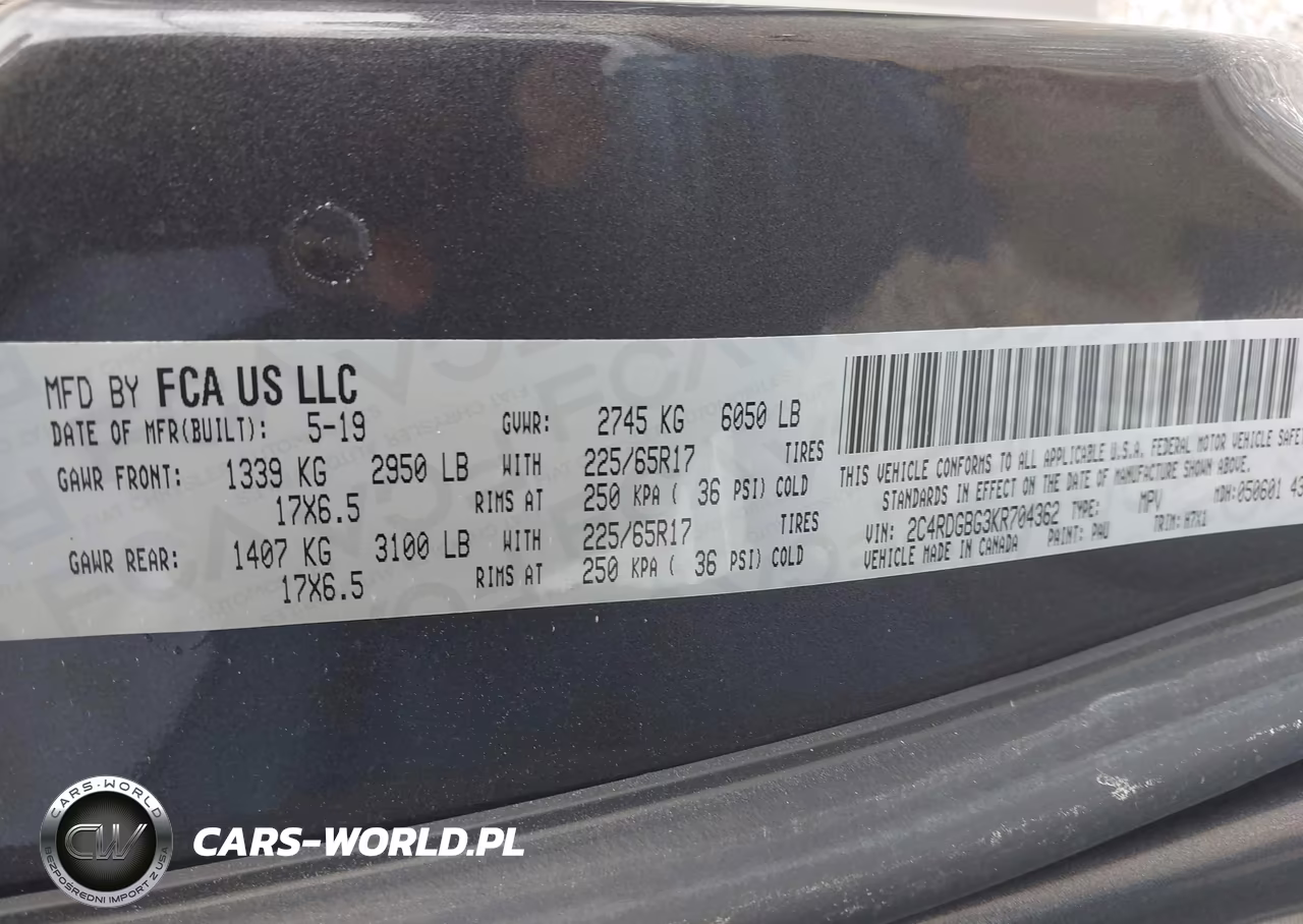 2019 Dodge Grand Caravan Se VIN:2C4RDGBG3KR704362 - 9
