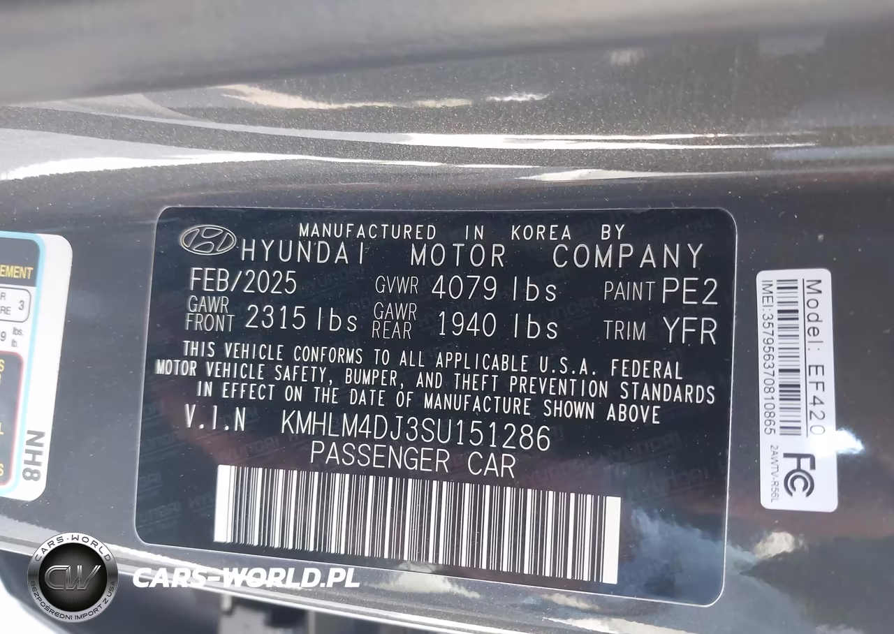 2025 Hyundai Elantra Hybrid Sel Sport VIN:KMHLM4DJ3SU151286 - 9