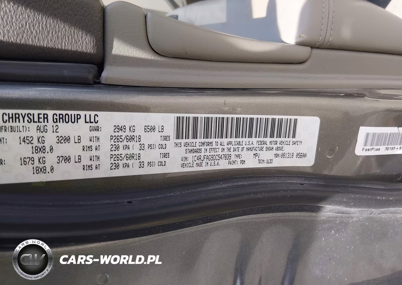 2013 Jeep Grand Cherokee Laredo VIN:1C4RJFAG9DC547839 - 9