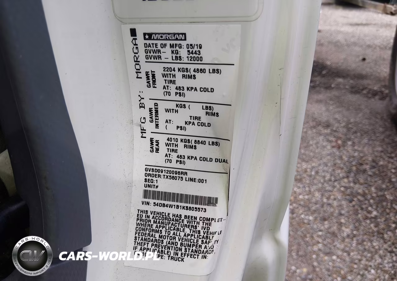 2019 Isuzu Npr VIN:54DB4W1B1KS805573 - 8