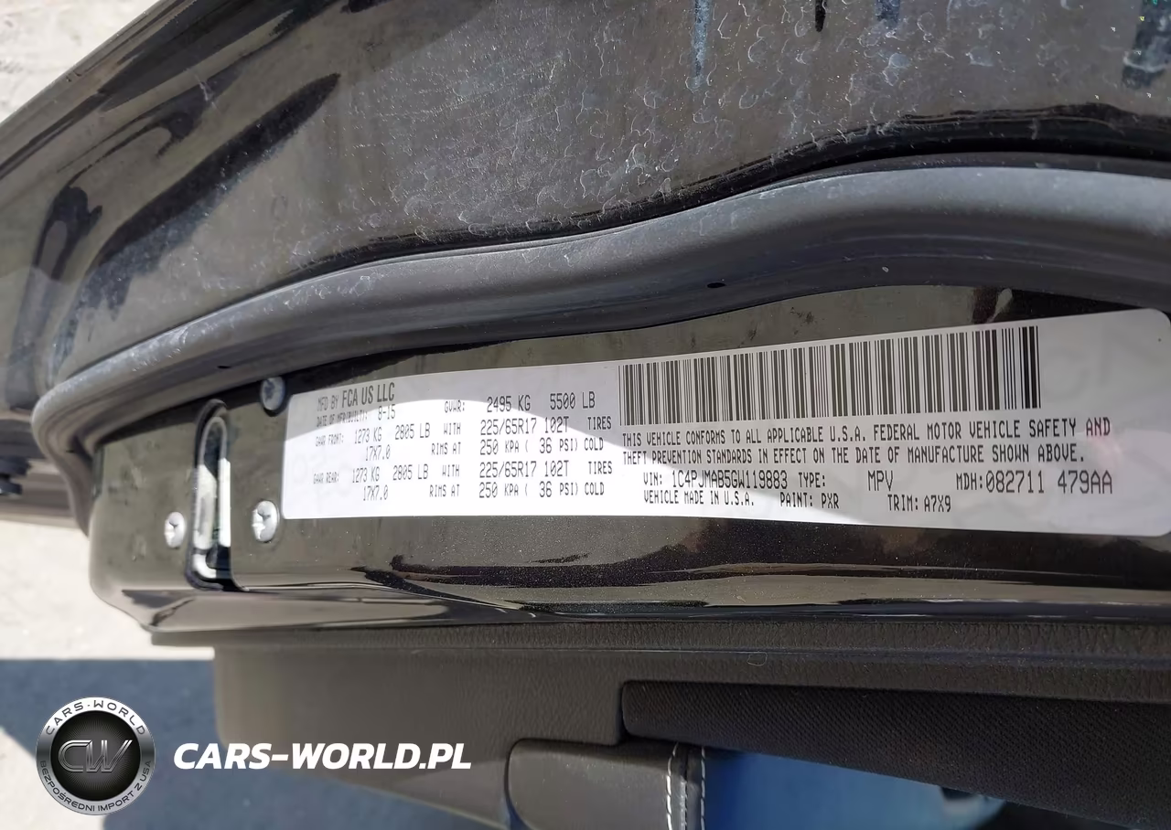 2016 Jeep Cherokee Sport VIN:1C4PJMAB5GW119883 - 9