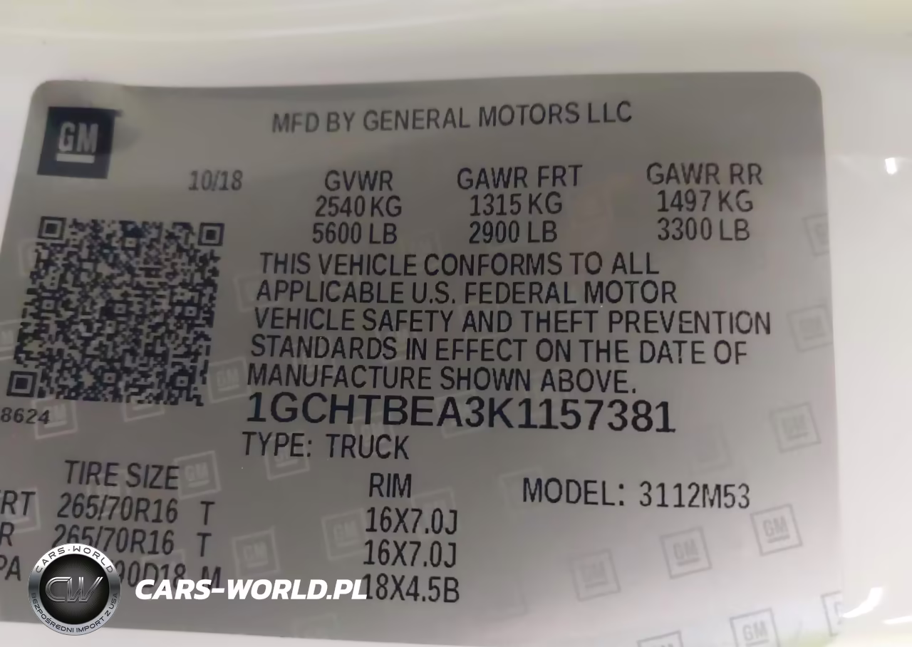 2019 Chevrolet Colorado Wt VIN:1GCHTBEA3K1157381 - 9