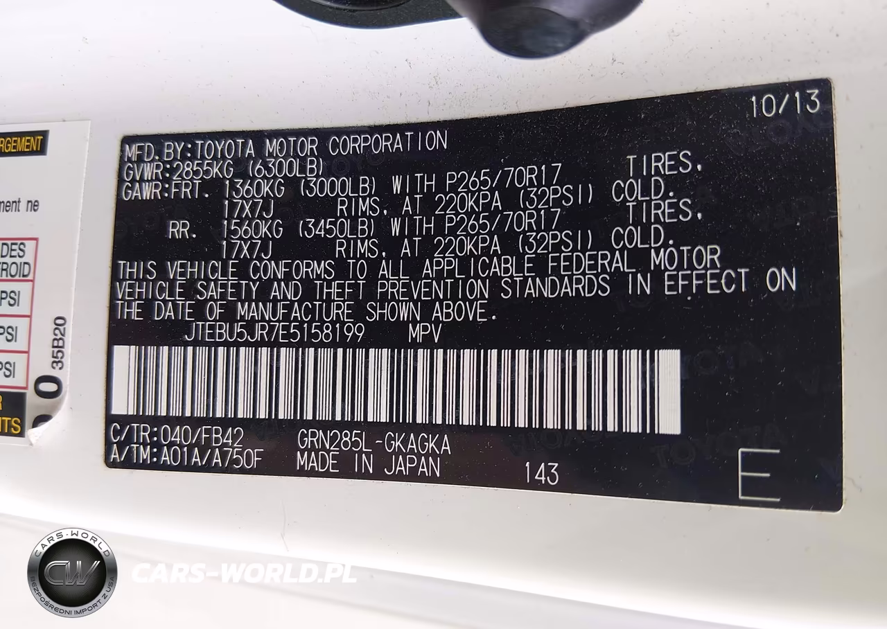2014 Toyota 4Runner Sr5 VIN:JTEBU5JR7E5158199 - 9