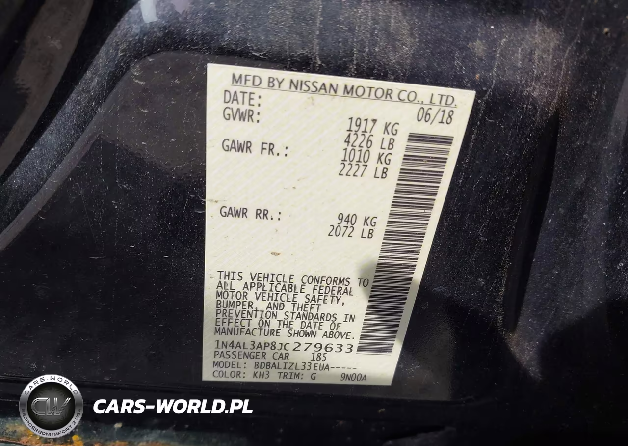 2018 Nissan Altima 2.5 Sv VIN:1N4AL3AP8JC279633 - 9