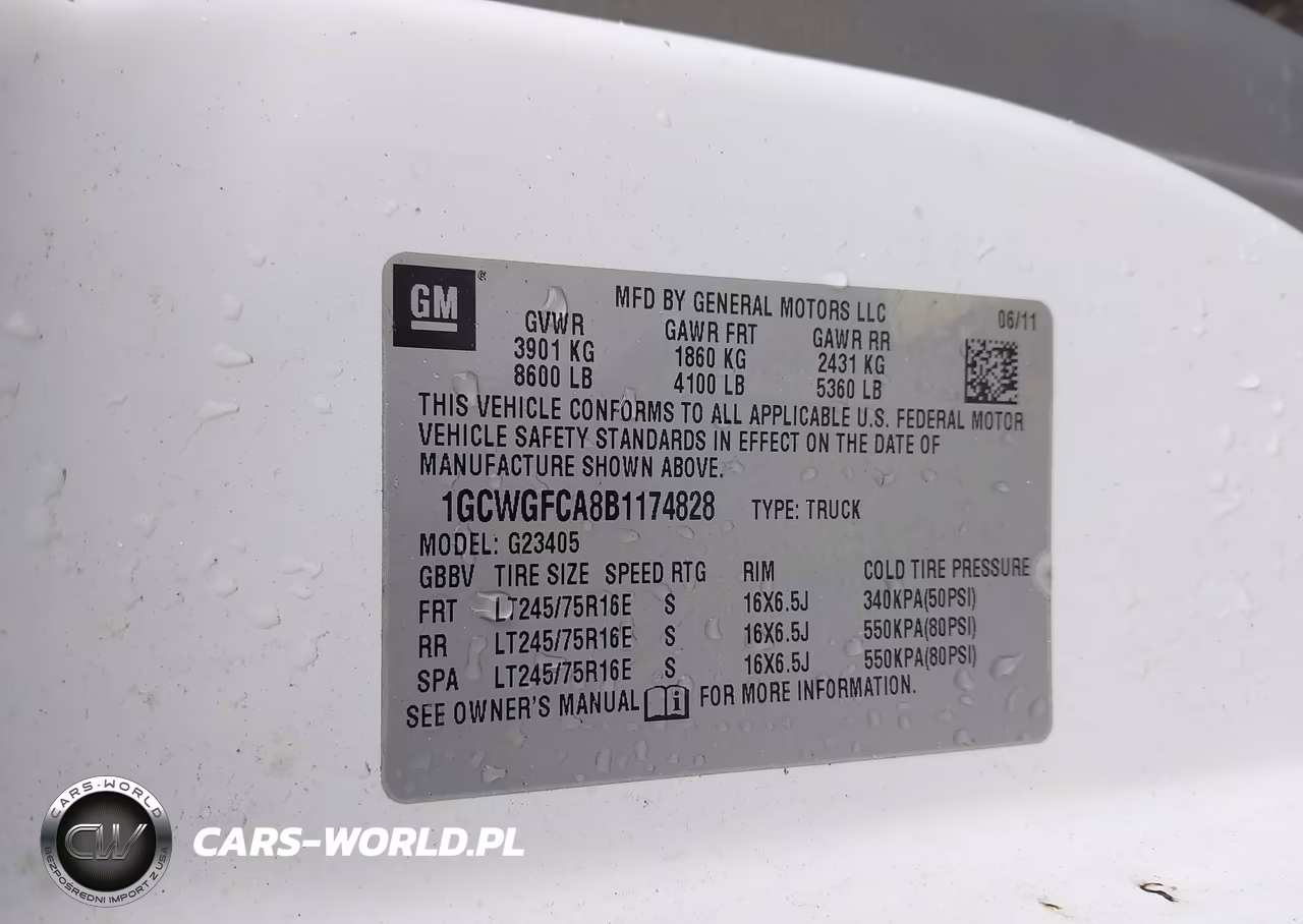 2011 Chevrolet Express 2500 Work Van VIN:1GCWGFCA8B1174828 - 9