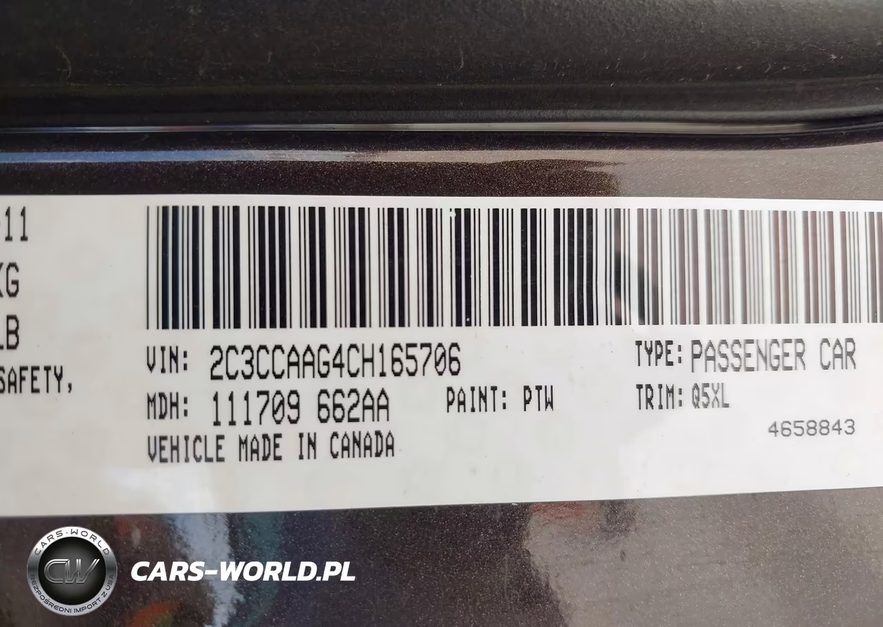 2012 Chrysler 300 VIN:2C3CCAAG4CH165706 - 9