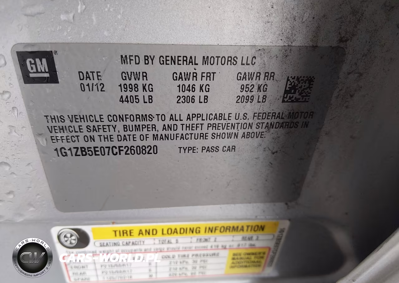 2012 Chevrolet Malibu Ls VIN:1G1ZB5E07CF260820 - 9