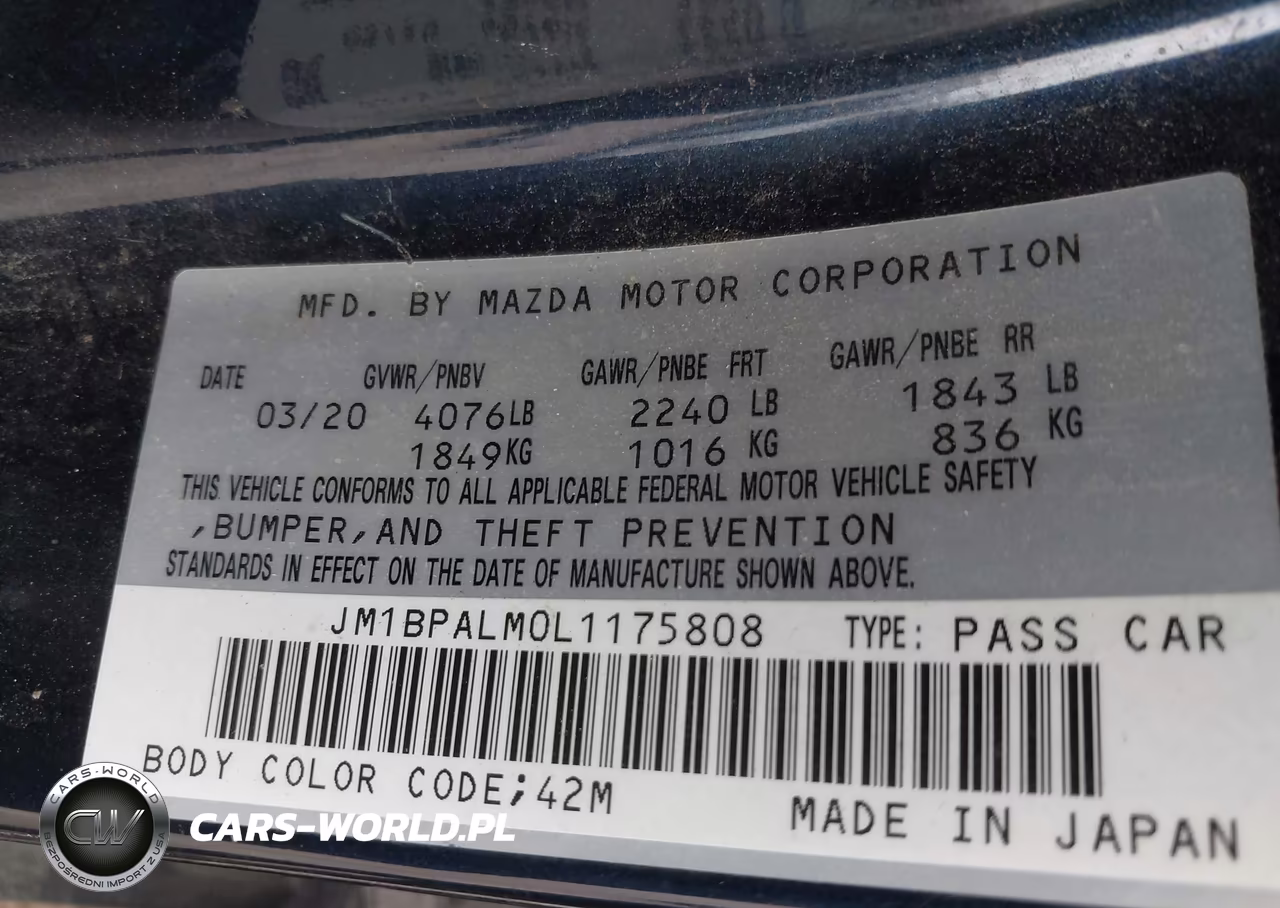 2020 Mazda Mazda3 VIN:JM1BPALM0L1175808 - 9