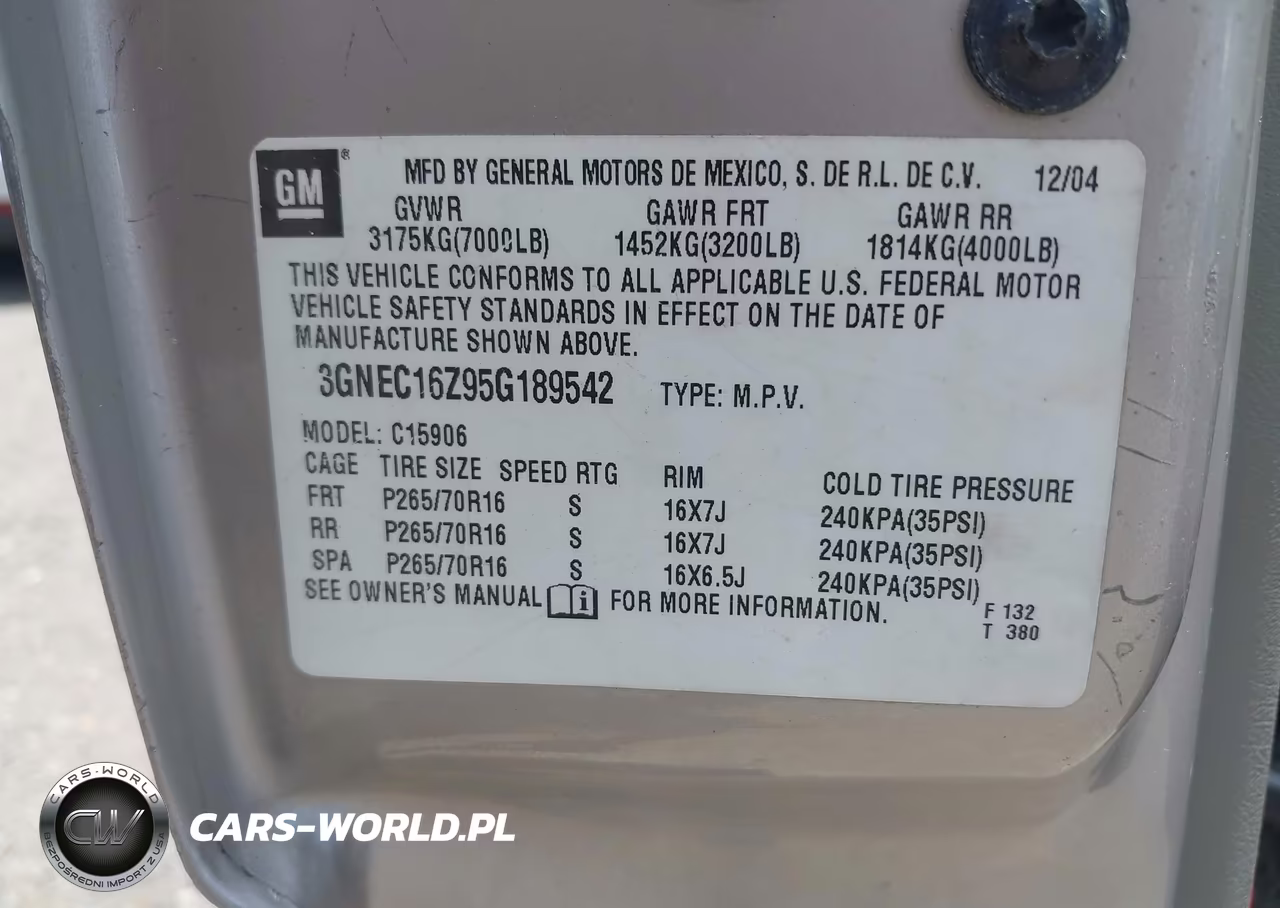 2005 Chevrolet Suburban 1500 Ls VIN:3GNEC16Z95G189542 - 9