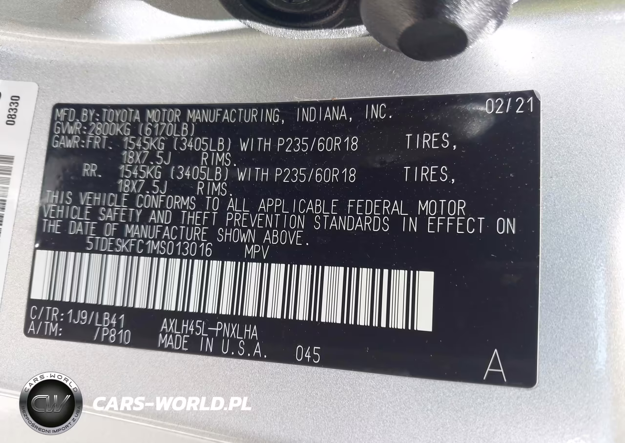 2021 Toyota Sienna Platinum VIN:5TDESKFC1MS013016 - 9