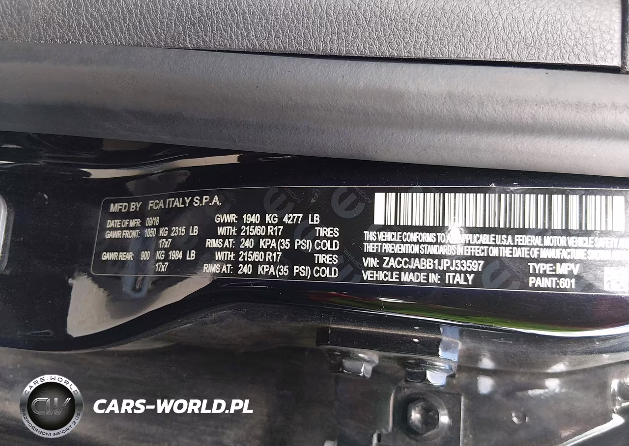 2018 Jeep Renegade Latitude Fwd VIN:ZACCJABB1JPJ33597 - 9
