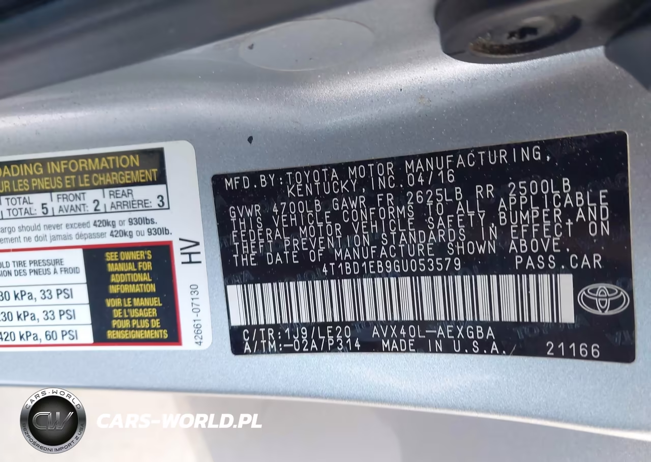 2016 Toyota Avalon Hybrid Xle Premium VIN:4T1BD1EB9GU053579 - 9