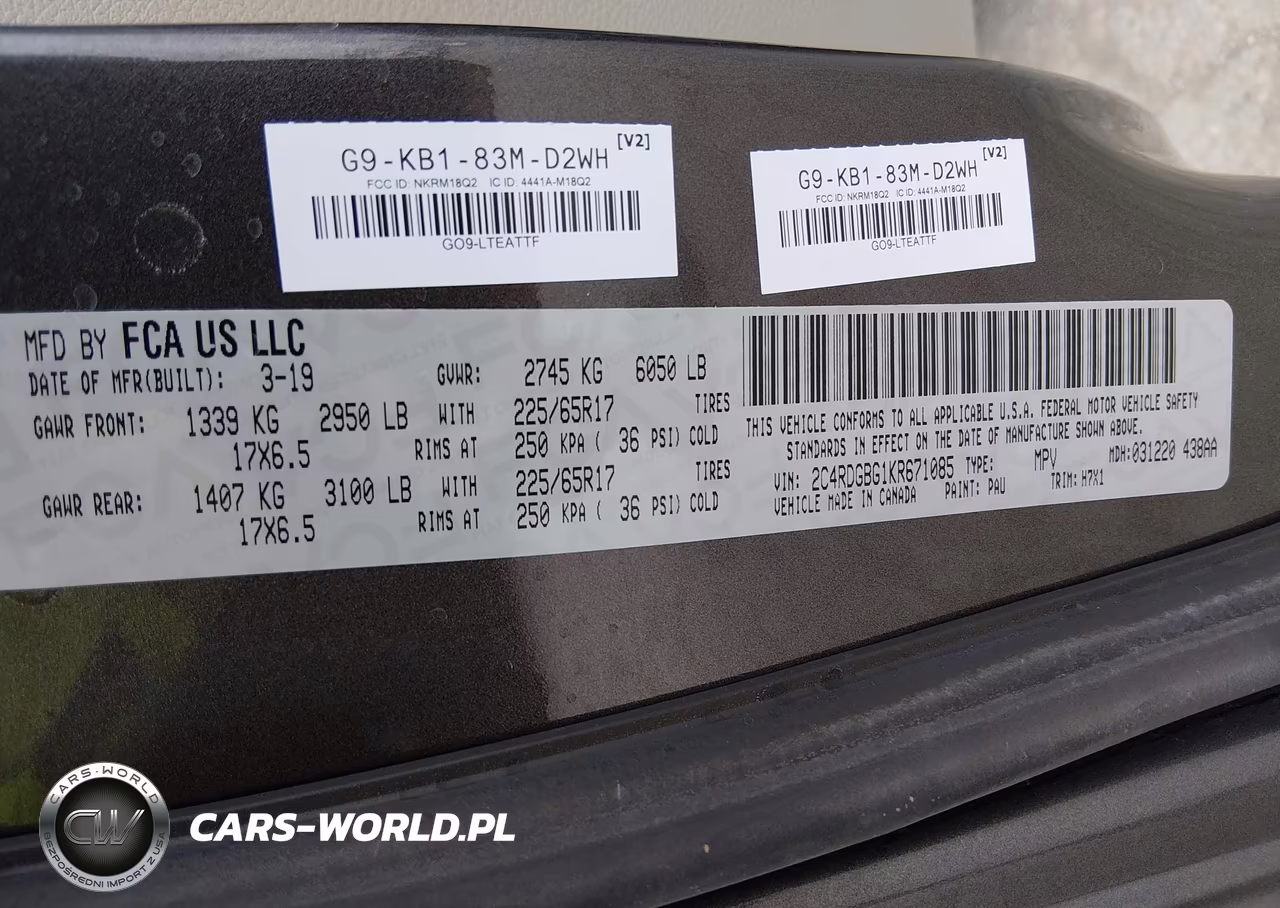 2019 Dodge Grand Caravan Se VIN:2C4RDGBG1KR671085 - 9