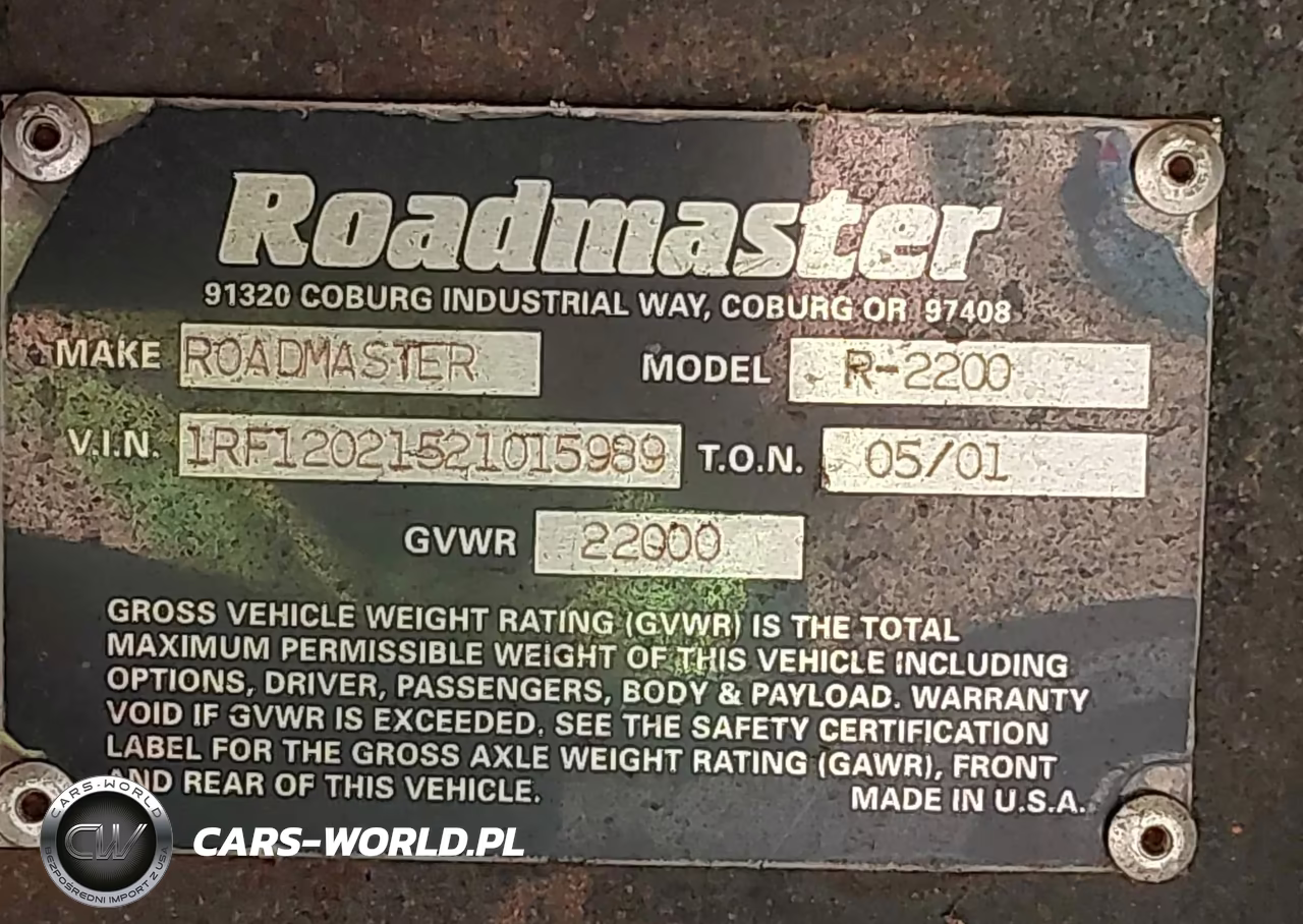 2002 Roadmaster Rail Executive Signature VIN:1RF12021521015989 - 9