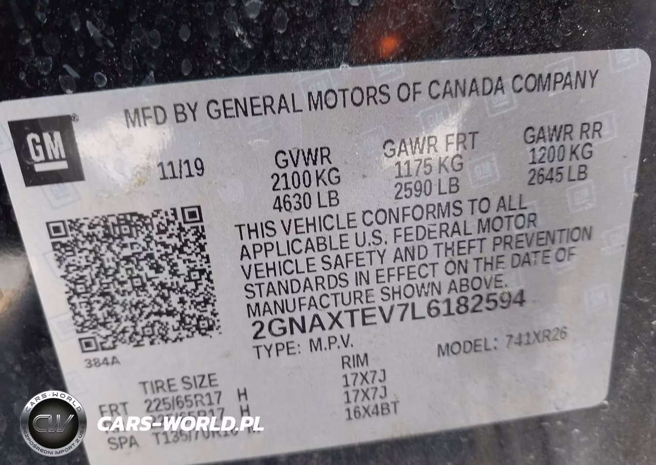 2020 Chevrolet Equinox Awd 2Fl VIN:2GNAXTEV7L6182594 - 9