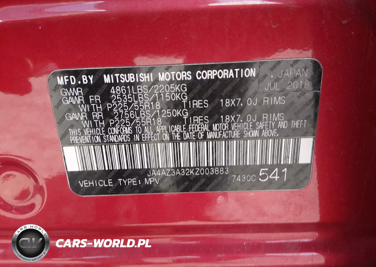 2019 Mitsubishi Outlander Sel VIN:JA4AZ3A32KZ003883 - 9