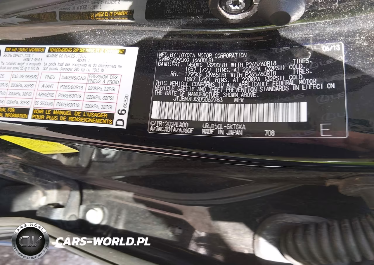 2013 Lexus Gx 460 VIN:JTJBM7FX3D5062783 - 9