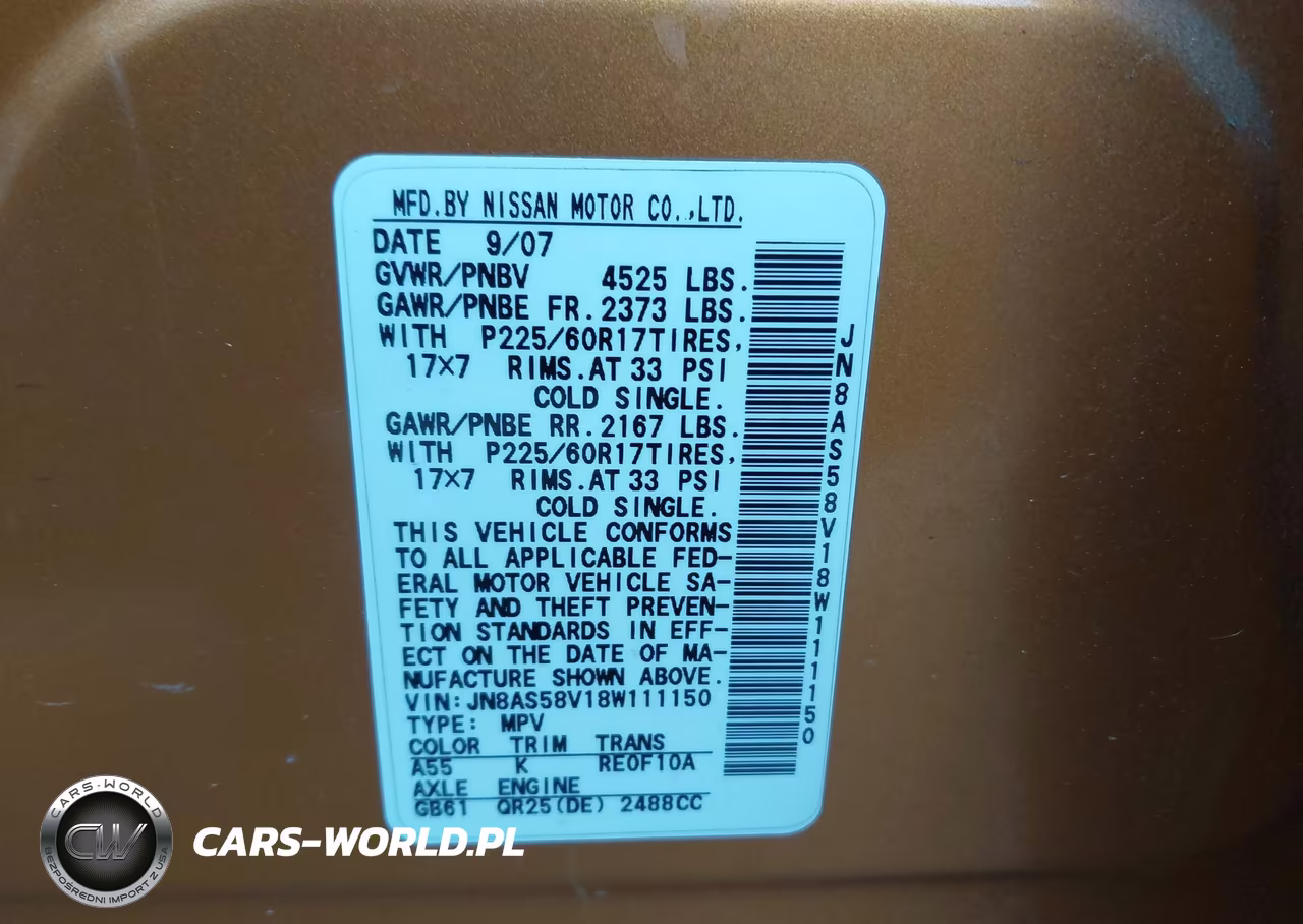 2008 Nissan Rogue Sl VIN:JN8AS58V18W111150 - 9