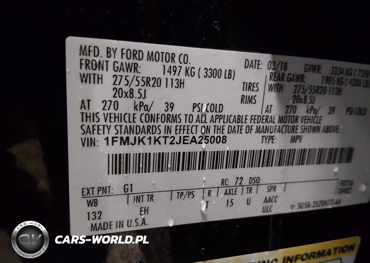 2018 Ford Expedition Max Limited VIN:1FMJK1KT2JEA25008 - 9