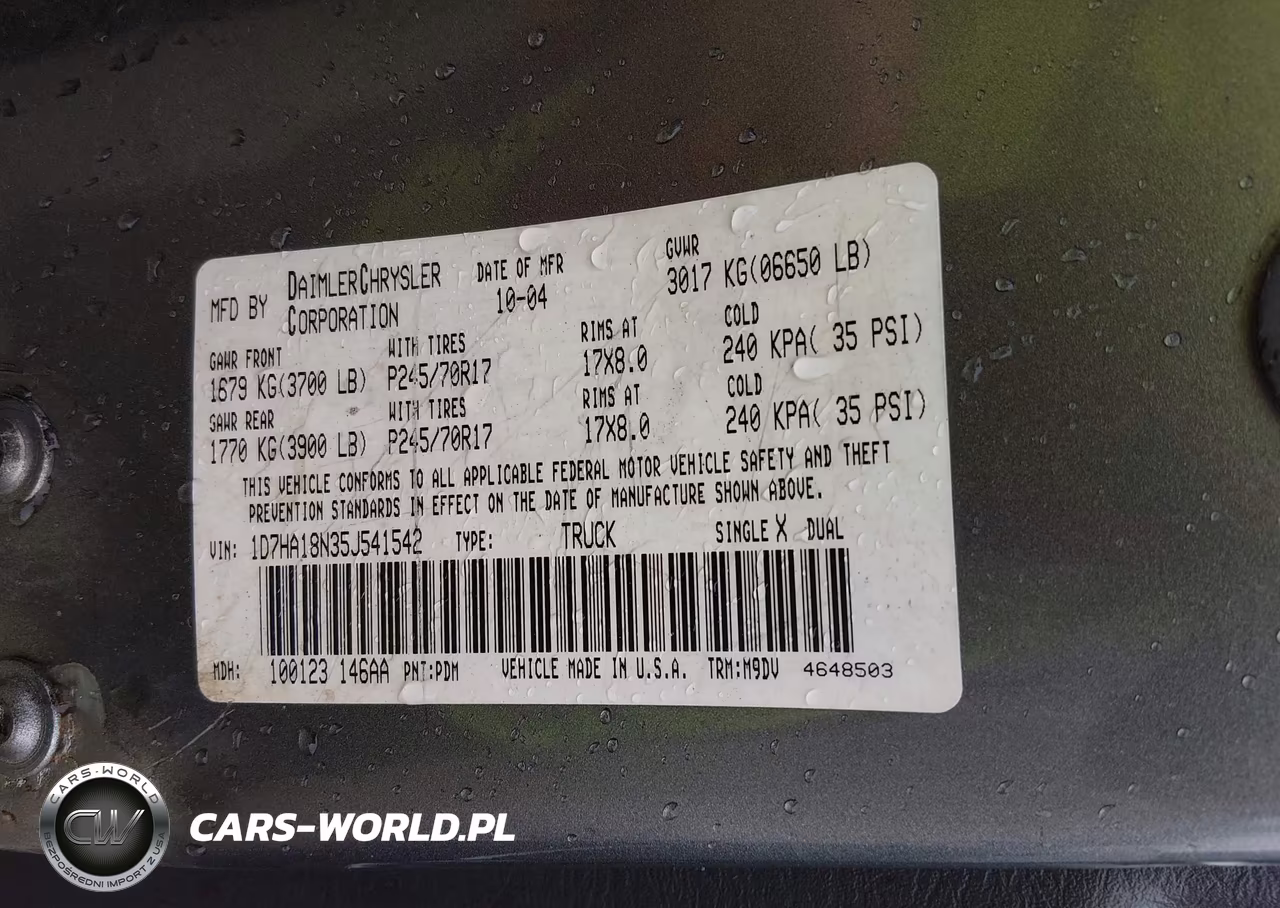 2005 Dodge Ram 1500 Slt-Laramie VIN:1D7HA18N35J541542 - 9