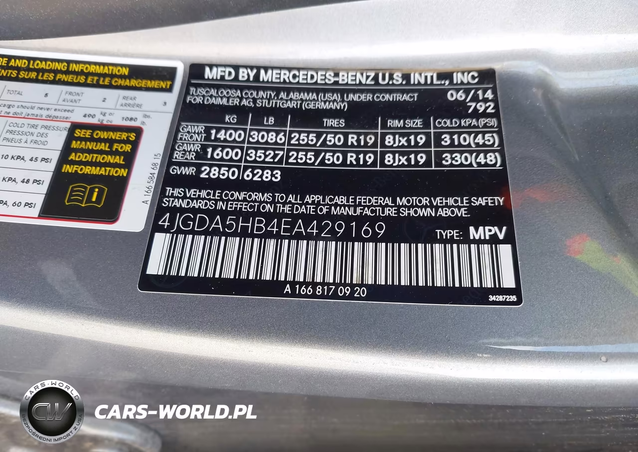 2014 Mercedes-Benz Ml 350 4Matic VIN:4JGDA5HB4EA429169 - 9