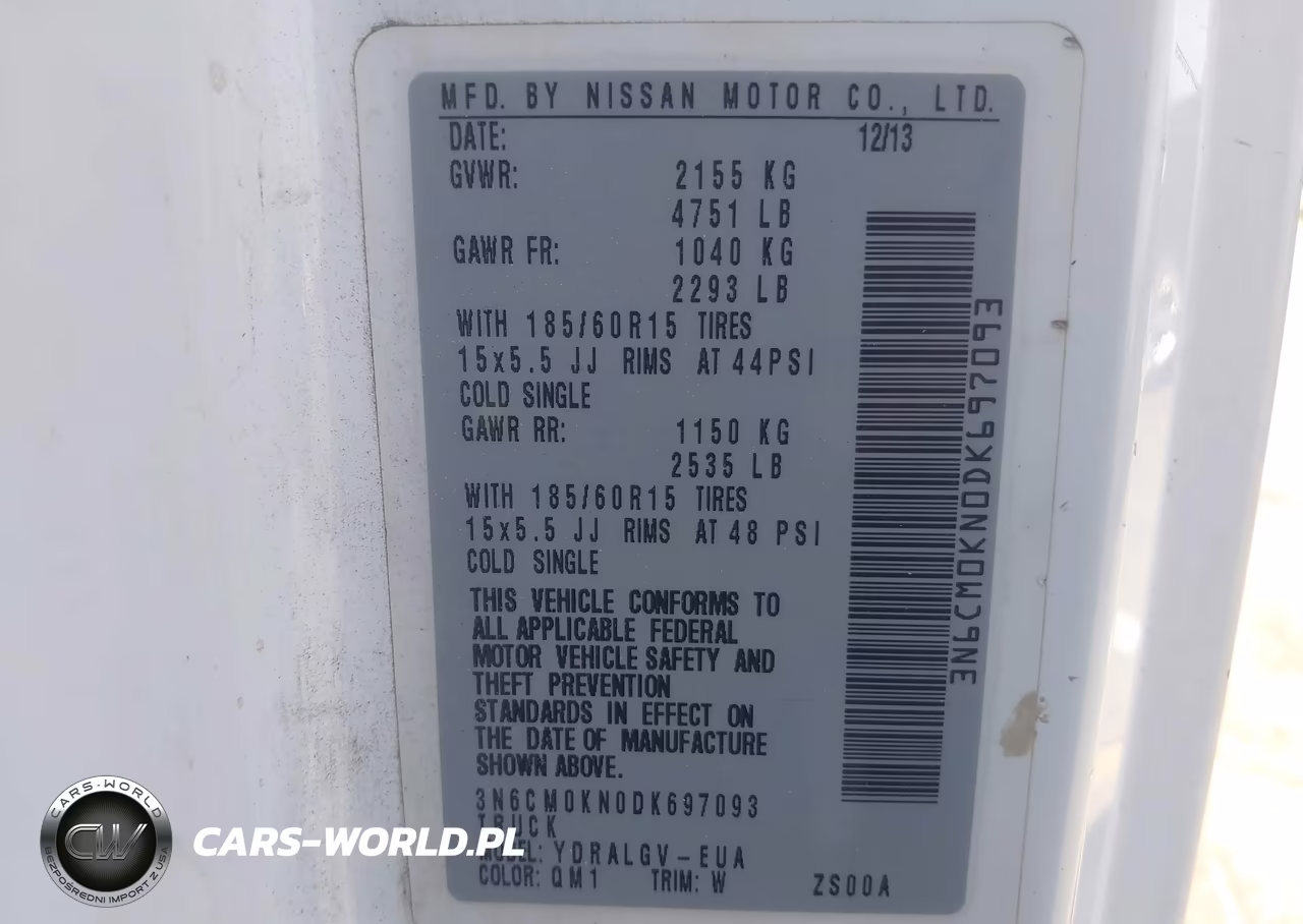 2013 Nissan Nv200 Sv VIN:3N6CM0KN0DK697093 - 9