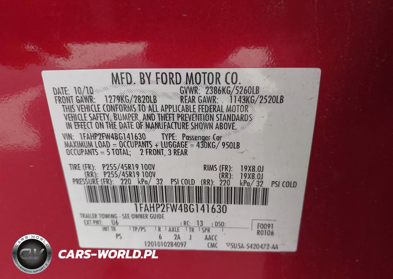2011 Ford Taurus Limited VIN:1FAHP2FW4BG141630 - 9