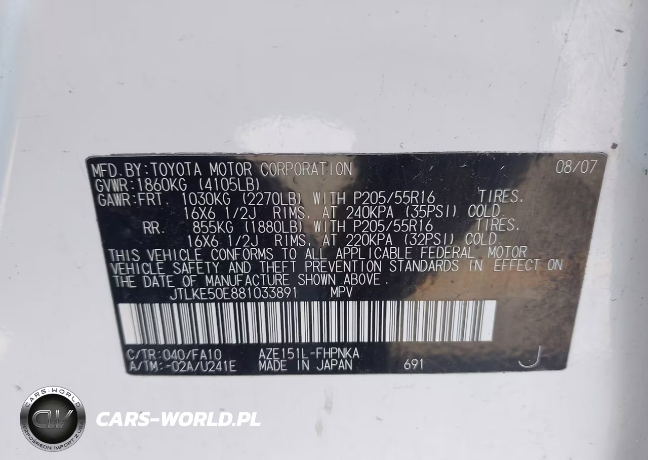 2008 Scion Xb VIN:JTLKE50E881033891 - 9