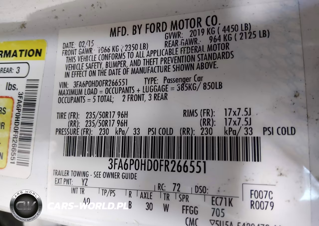 2015 Ford Fusion Se VIN:3FA6P0HD0FR266551 - 9