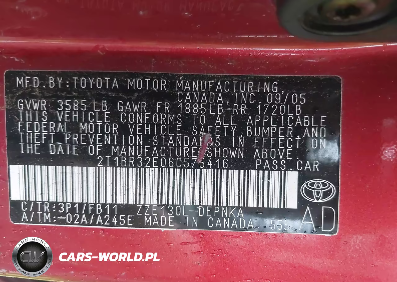 2006 Toyota Corolla Le VIN:2T1BR32E06C575416 - 9