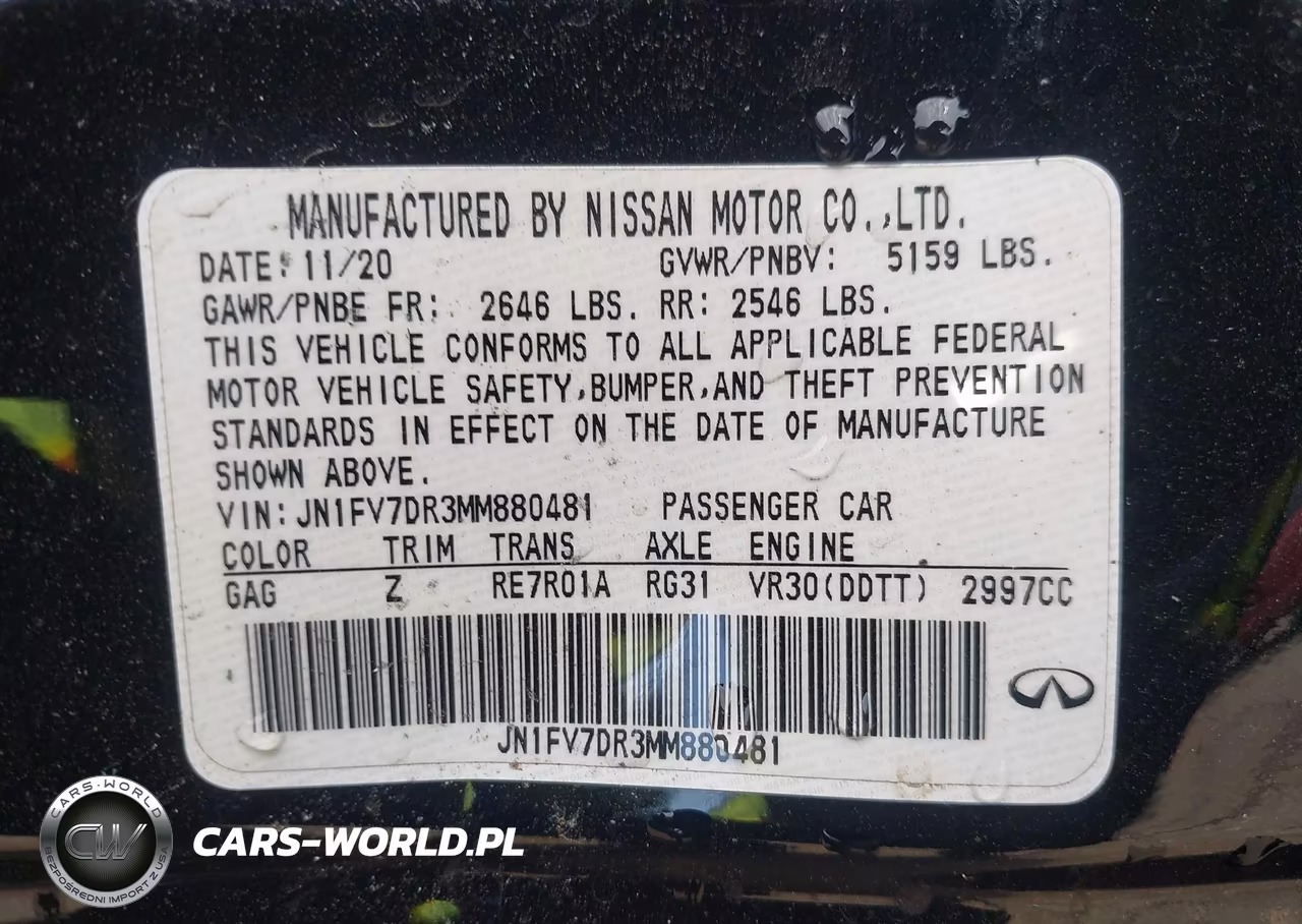 2021 Infiniti Q50 Red Sport 400 Awd VIN:JN1FV7DR3MM880481 - 9