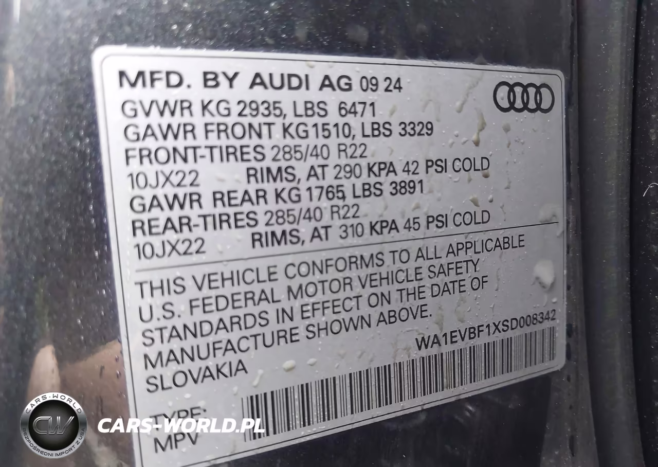 2025 Audi Q8 Premium Plus 55 Tfsi Quattro VIN:WA1EVBF1XSD008342 - 9